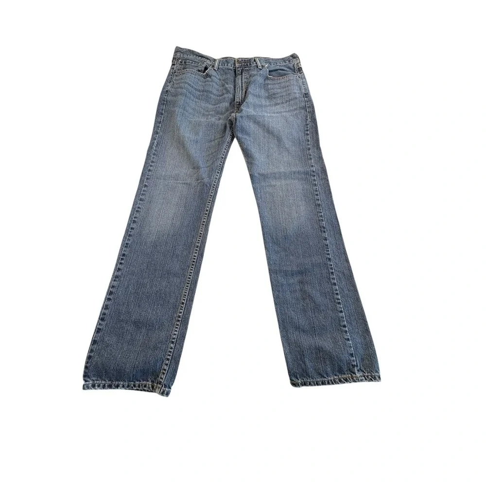 Levi's 505 Regular Fit Straight Leg Jeans Men's 38x34 Blue Denim